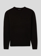 Plain crew neck jumper Black - SMgarment's